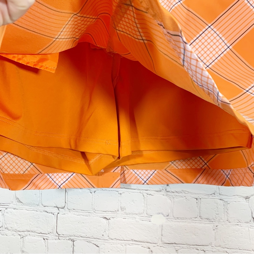 Slazenger Tennis/Golf Orange Plaid skirt skort - Picture 3 of 4
